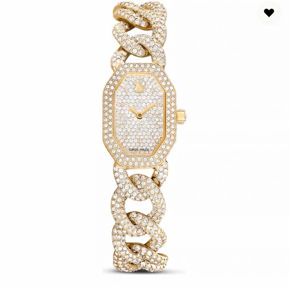 Swarovski Gold and Crystal Dextera chain Women's Watch
